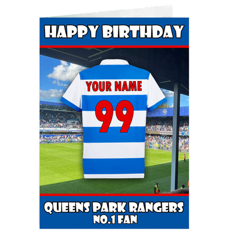 Personalised QPR Birthday Card