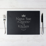 Personalised Queen of the Kitchen Slate Placemat