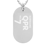 Personalised Queens Park Rangers FC Number Dog Tag Pendant