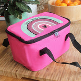 Personalised Rainbow Pink Lunch Bag