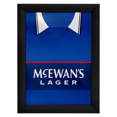 Personalised Rangers - 1998 Home Shirt - A4 Metal Sign Plaque - Frame Options Available