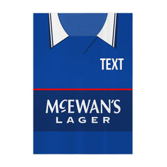 Personalised Rangers - 1998 Home Shirt - A4 Metal Sign Plaque - Frame Options Available