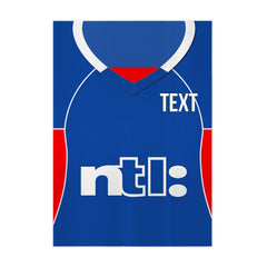 Personalised Rangers - 2001 Home Shirt - A4 Metal Sign Plaque - Frame Options Available