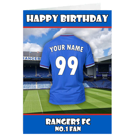 Personalised Rangers Birthday Card