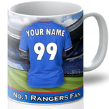 Personalised Rangers Mug - Shirt And Message Cup
