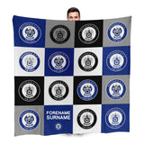 Personalised Rochdale Fleece Blanket - Chequered