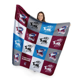 Personalised Scunthorpe United Fleece Blanket - Chequered