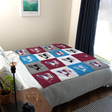 Personalised Scunthorpe United Fleece Blanket - Chequered