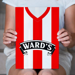 Personalised Sheffield - 1996 Home Shirt - A4 Metal Sign Plaque - Frame Options Available