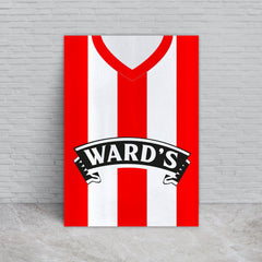Personalised Sheffield - 1996 Home Shirt - A4 Metal Sign Plaque - Frame Options Available