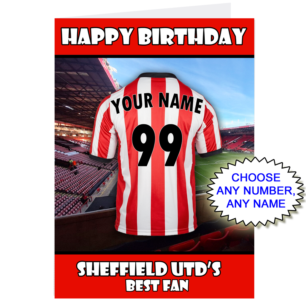 Personalised Sheffield United Birthday Card