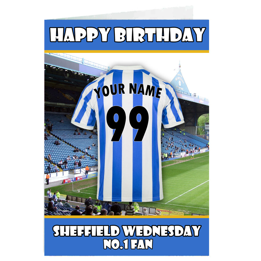 Personalised Sheffield Wednesday Birthday Card