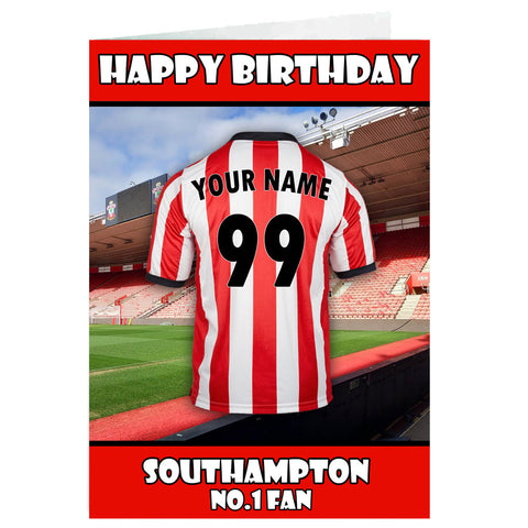Personalised Southampton Birthday Card