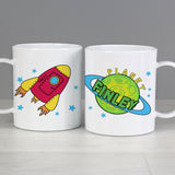 Personalised Space Plastic Mug