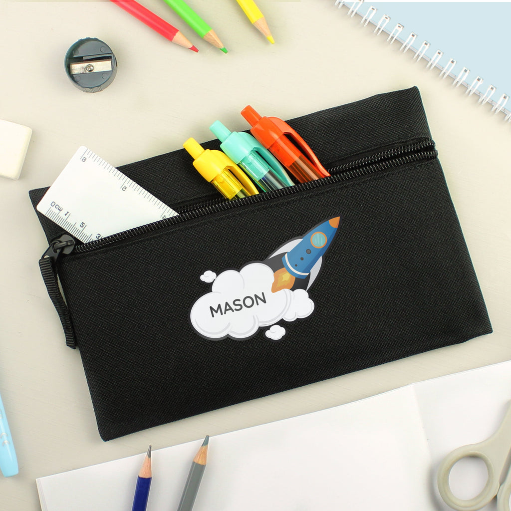 Personalised Space Rocket Pencil Case