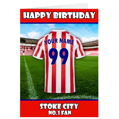 Personalised Stoke City Birthday Card