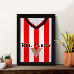 Personalised Sunderland 2001 - Home Shirt - A4 Metal Sign Plaque - Frame Options Available