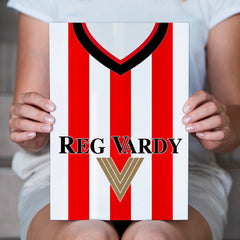 Personalised Sunderland 2001 - Home Shirt - A4 Metal Sign Plaque - Frame Options Available