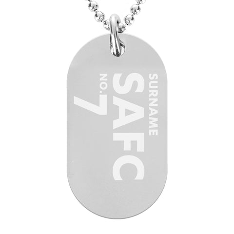 Personalised Sunderland AFC Number Dog Tag Pendant