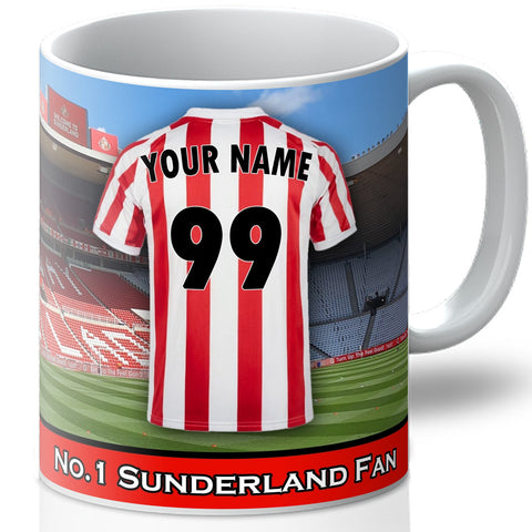 Personalised Sunderland Mug - Shirt And Message Cup