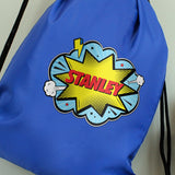 Personalised Superhero Blue Kit Bag