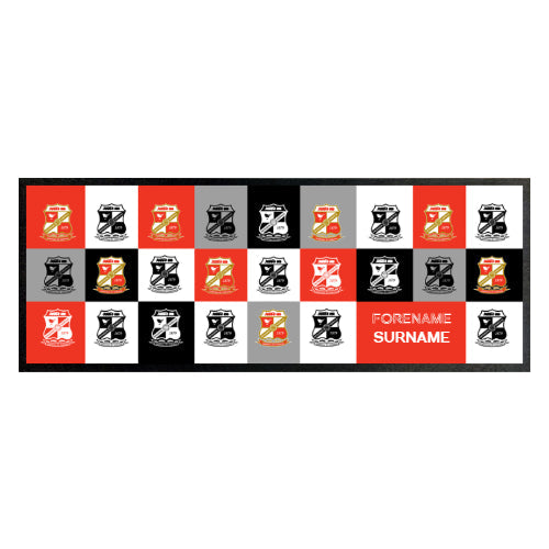 Personalised Swindon Town Bar Runner - Chequered