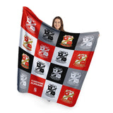 Personalised Swindon Town Fleece Blanket - Chequered
