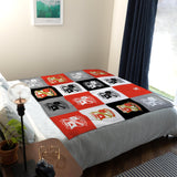 Personalised Swindon Town Fleece Blanket - Chequered