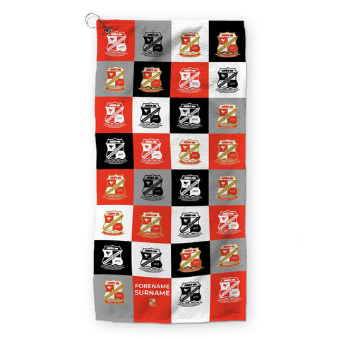 Personalised Swindon Town Golf Towel - Chequered