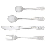 Personalised Teddy 4 Piece Embossed Cutlery Set