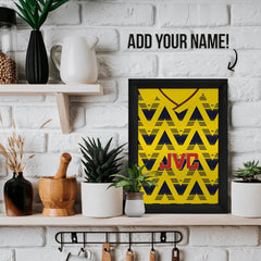Personalised The Gooners Retro 1992 Away Shirt - A4 Metal Sign Plaque - Frame Options Available
