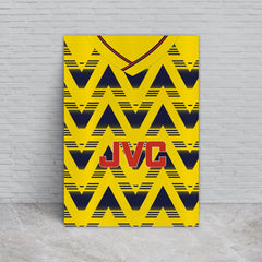Personalised The Gooners Retro 1992 Away Shirt - A4 Metal Sign Plaque - Frame Options Available