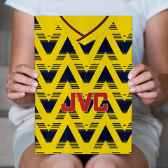Personalised The Gooners Retro 1992 Away Shirt - A4 Metal Sign Plaque - Frame Options Available