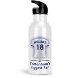 Personalised Tottenham Gym Fitness Bottle 600ml With Straw