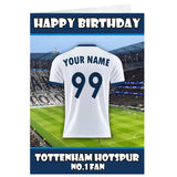 Personalised Tottenham Hotspur Birthday Card