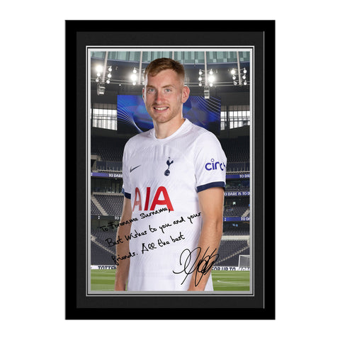 Personalised Tottenham Hotspur Kulusevski Autograph Photo Framed