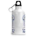 Personalised Tottenham Sports Water Bottle Aluminium With Carabiner 400ml