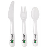 Personalised Tractor 3 Piece Plastic Cutlery Set