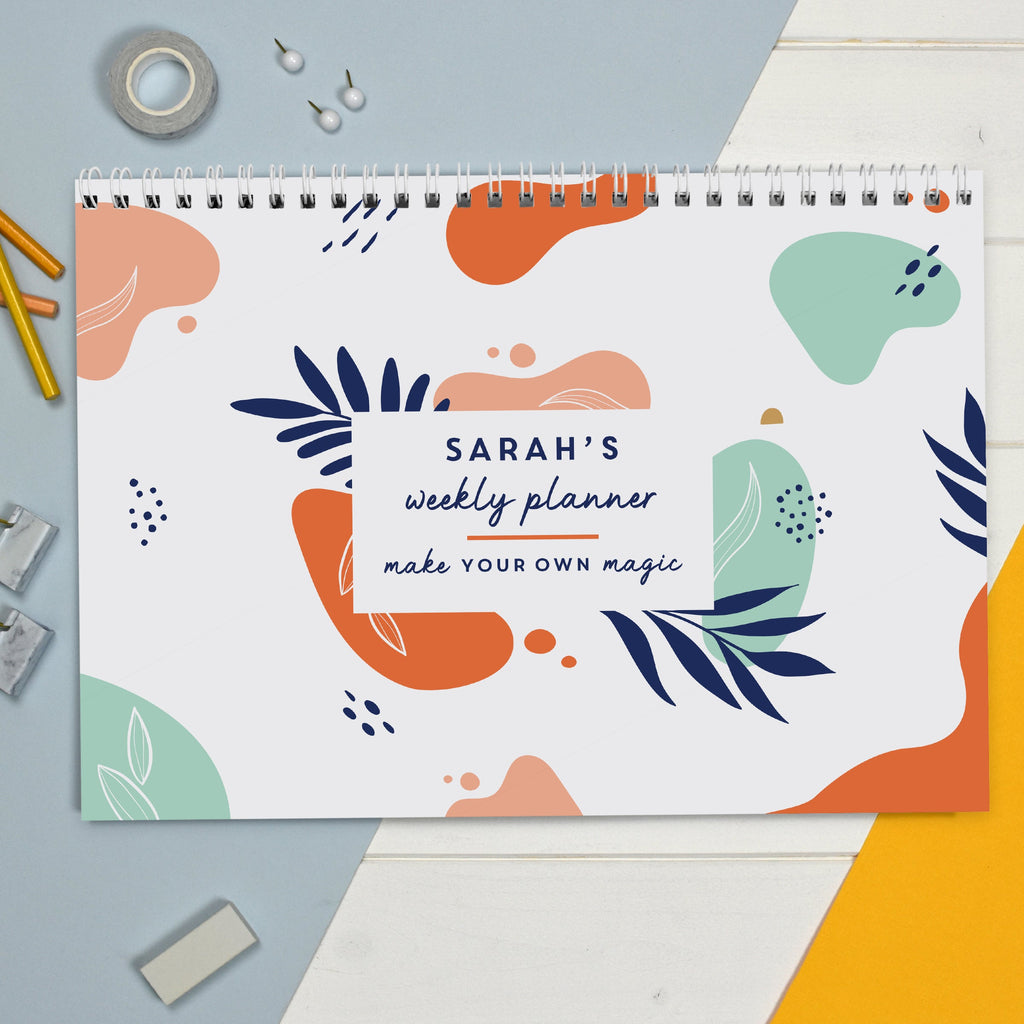 Personalised Tropical A4 Desk Planner