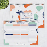 Personalised Tropical A4 Desk Planner