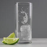 Personalised Unicorn Engraved Hi Ball Glass