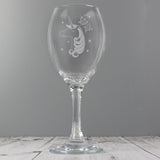 Personalised Unicorn Engraved Wine Glass