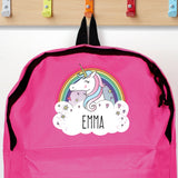 Personalised Unicorn Pink Backpack