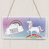 Personalised Unicorn Wooden Sign