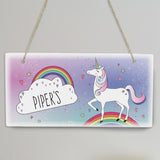 Personalised Unicorn Wooden Sign