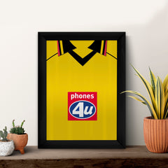 Personalised Watford 1999 - Home Shirt - A4 Metal Sign Plaque - Frame Options Available