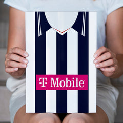 Personalised West Brom - 2007 Home Shirt - A4 Metal Sign Plaque - Frame Options Available