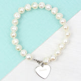 Personalised White Freshwater Pearl Name Bracelet