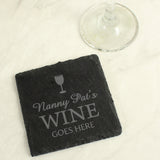 Personalised Wine Goes Here... Single Slate Coaster