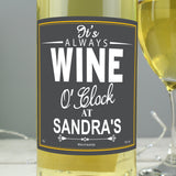 Personalised Wine O'Clock White Wine